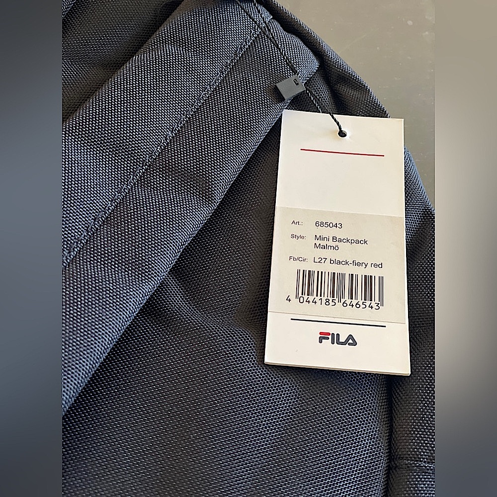 Mini Backpack — FILA, Black and Red - Picture 9 of 12